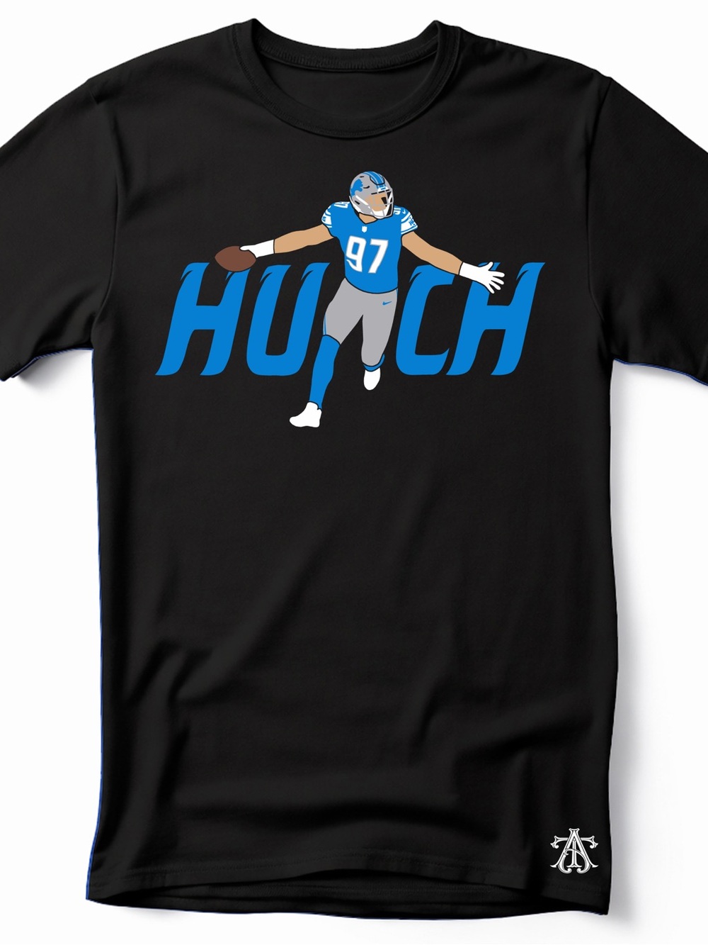 HUTCHINSON Detroit Lions Football themed T-Shirt - Adult & Kids sizes
